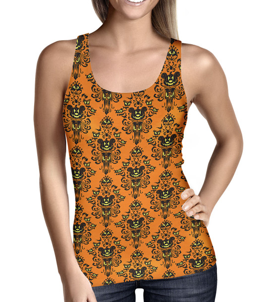 Women's Tank Top - Haunted Halloween Mansion Wallpaper