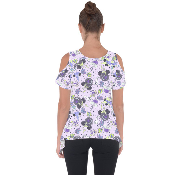 Cold Shoulder Tunic Top - Pretty Purple Potions