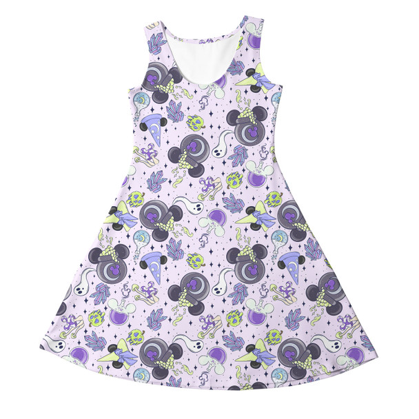 Girls Sleeveless Dress - Pretty Purple Potions