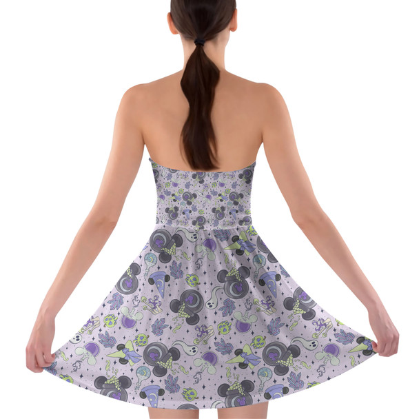 Sweetheart Strapless Skater Dress - Pretty Purple Potions