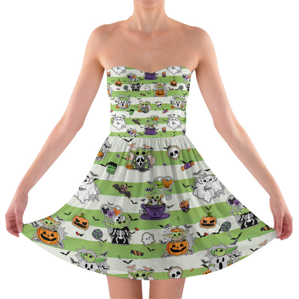 Sweetheart Strapless Skater Dress - The Child Does Halloween