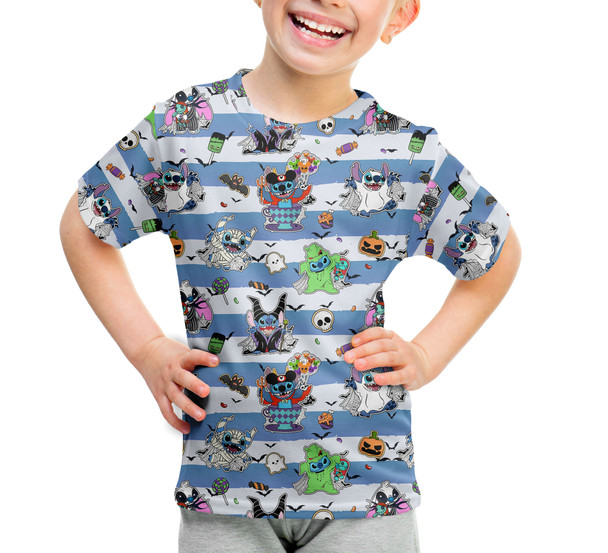 Youth Cotton Blend T-Shirt - Stitch Does Halloween