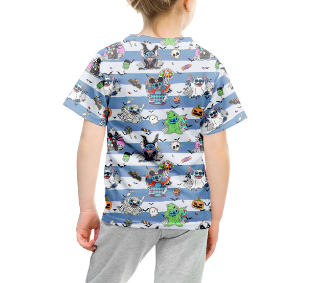 Youth Cotton Blend T-Shirt - Stitch Does Halloween