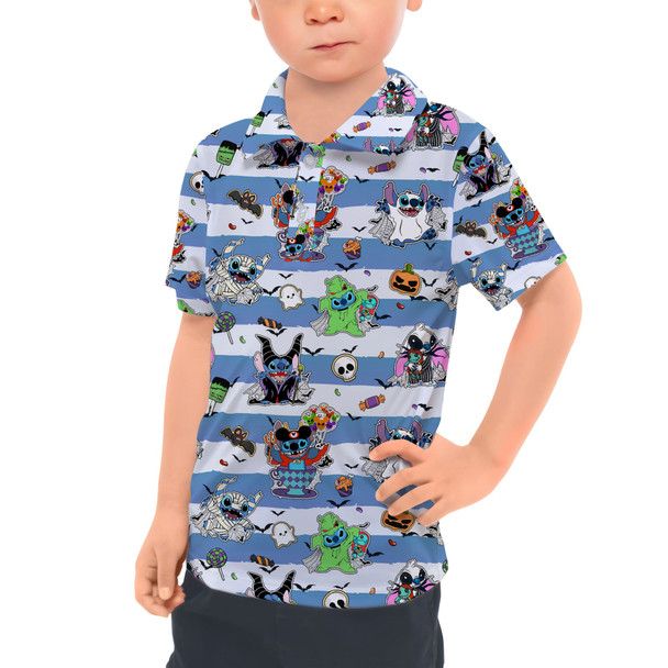 Kids Polo Shirt - Stitch Does Halloween