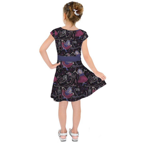 Girls Short Sleeve Skater Dress - Marvelous Magical Mim