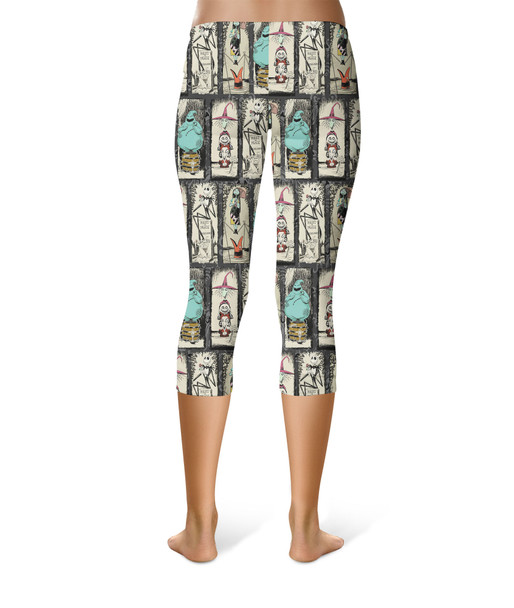 Sport Capri Leggings - Stretching Haunted Nightmare