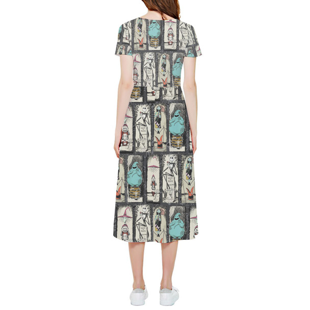 High Low Midi Dress - Stretching Haunted Nightmare