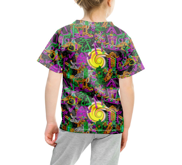 Youth Cotton Blend T-Shirt - Neon Halloween Nightmare