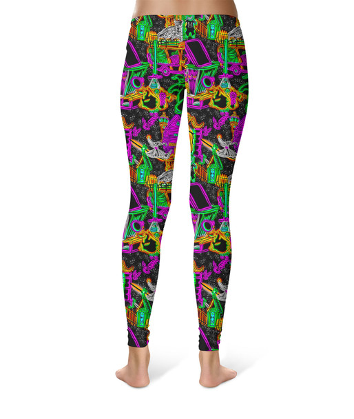 Sport Leggings - Neon Halloween Nightmare