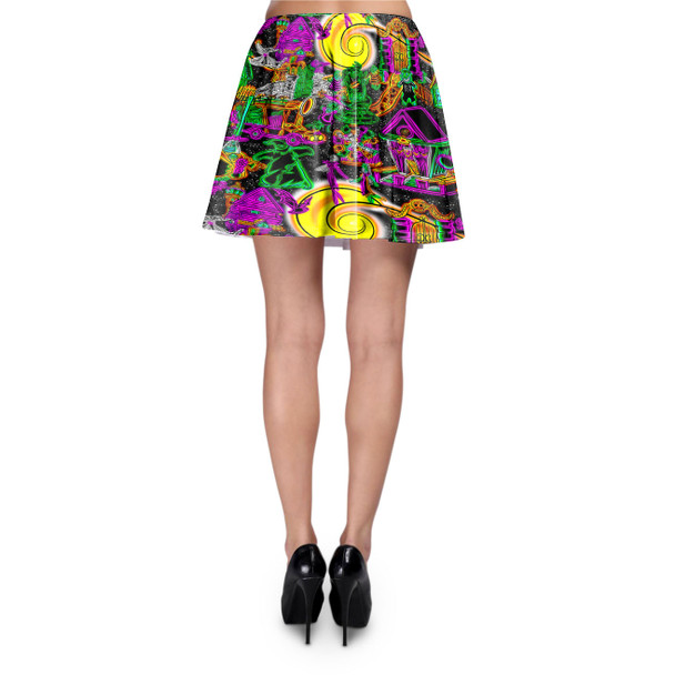 Skater Skirt - Neon Halloween Nightmare