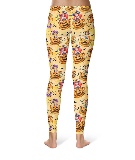 Sport Leggings - Halloween Princess Teacups