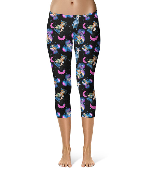 Sport Capri Leggings - Halloween Spooky Sisters