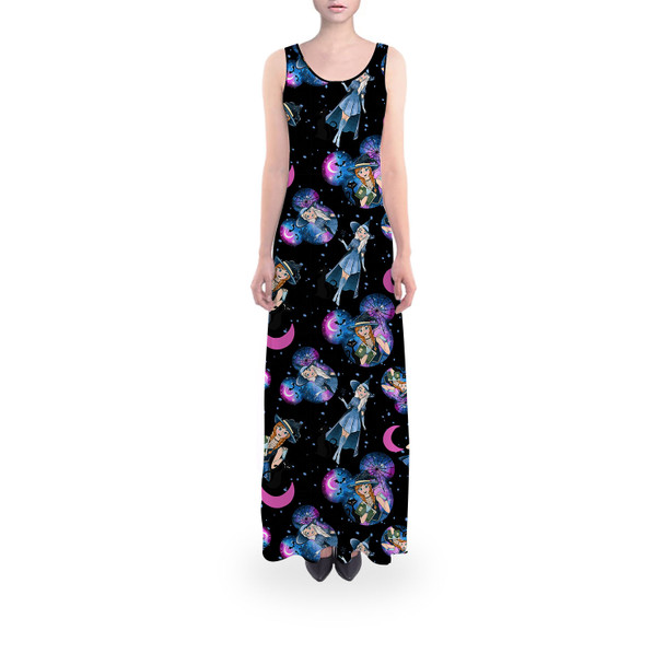 Flared Maxi Dress - Halloween Spooky Sisters