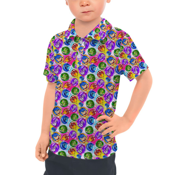 Kids Polo Shirt - Inside Out Pixar Inspired