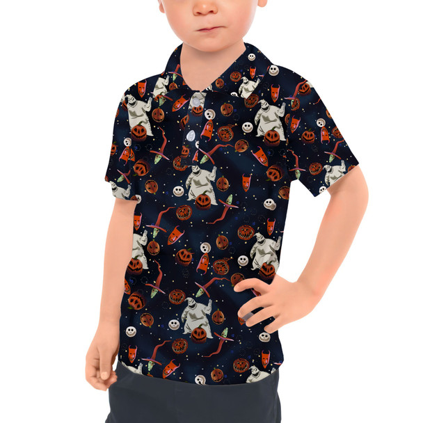 Kids Polo Shirt - Oogie with Lock, Shock, Barrel