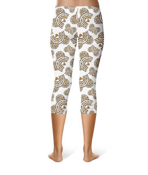 Sport Capri Leggings - Animal Print Mouse Ears Rainbow