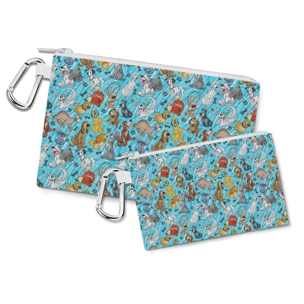 Canvas Zip Pouch - Sketched Disney Dogs