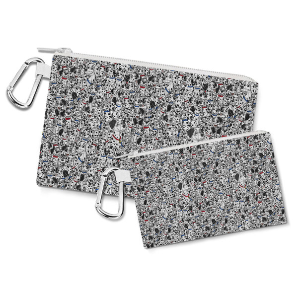 Canvas Zip Pouch - Sketched Dalmatians