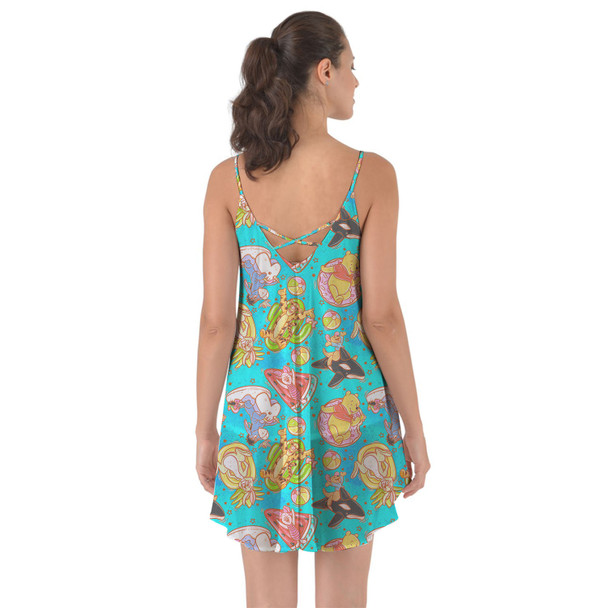 Beach Cover Up Dress - Pool Floats Pooh