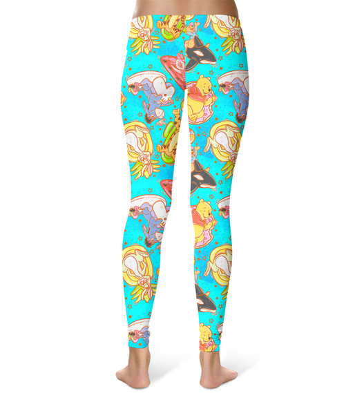 Sport Leggings - Pool Floats Pooh