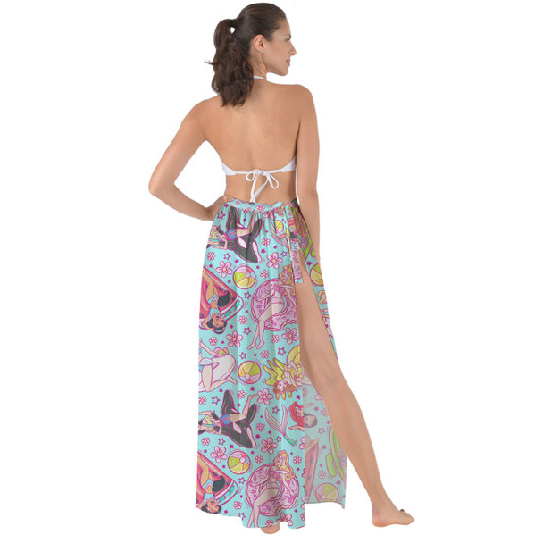 Maxi Sarong Skirt - Pool Floats Princesses