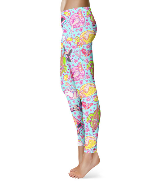 Sport Leggings - Pool Floats Princesses