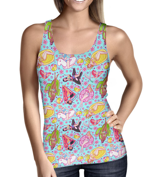 Women's Tank Top - Pool Floats Princesses