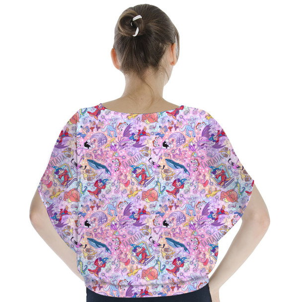 Batwing Chiffon Top - Sorcerer Mickey and his Fantasia Friends