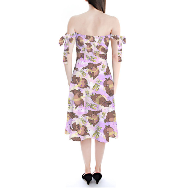 Strapless Bardot Midi Dress - Hippo Ballerinas