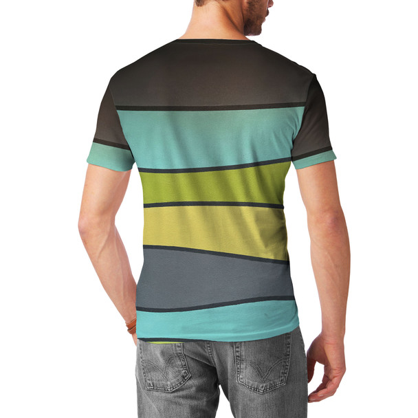 Men's Sport Mesh T-Shirt - The SediMINT Avacado Wave Wall