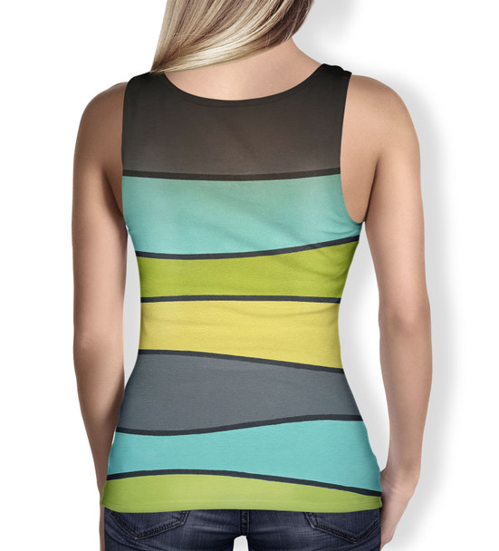 Women's Tank Top - The SediMINT Avacado Wave Wall