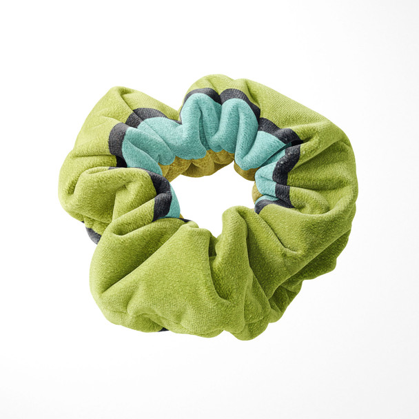 Velvet Scrunchie - The SediMINT Avacado Wave Wall