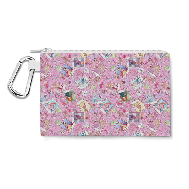 Canvas Zip Pouch - Holiday Winter Princess Christmas Snapshots