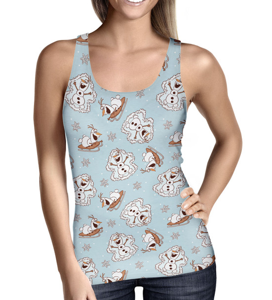 Women's Tank Top - Christmas Snow Angel Holiday Olaf