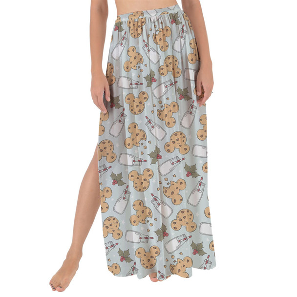 Maxi Sarong Skirt - Christmas Milk and Mouse Cookies