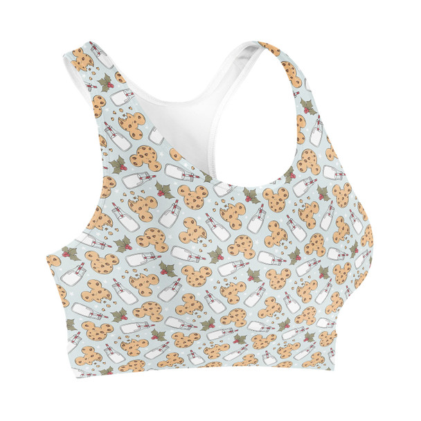 Sports Bra - Christmas Milk and Mouse Cookies