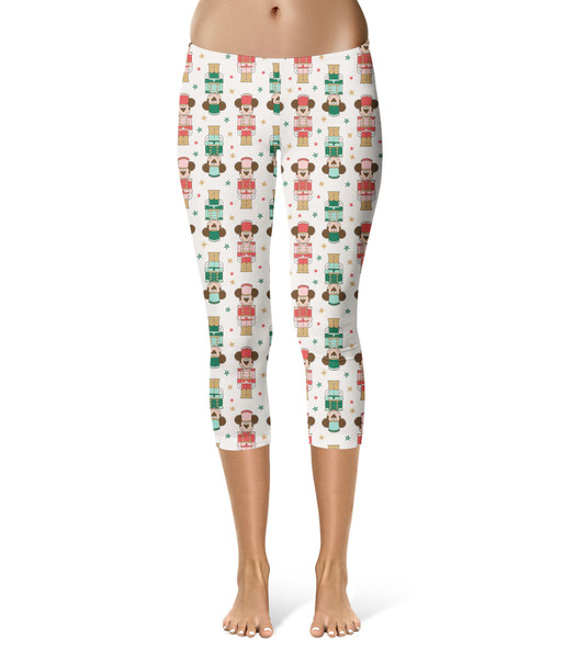 Sport Capri Leggings - Christmas Mickey Nutcrackers