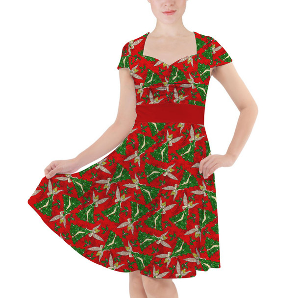 Sweetheart Midi Dress - Magical Sparkling Tinkerbell Christmas