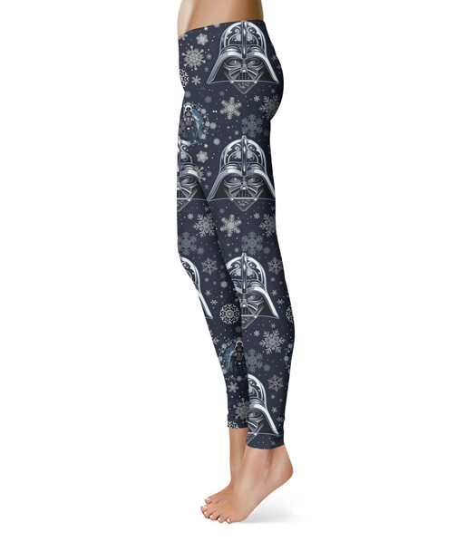 Sport Leggings - Vader Winter Holiday Christmas Snowflakes