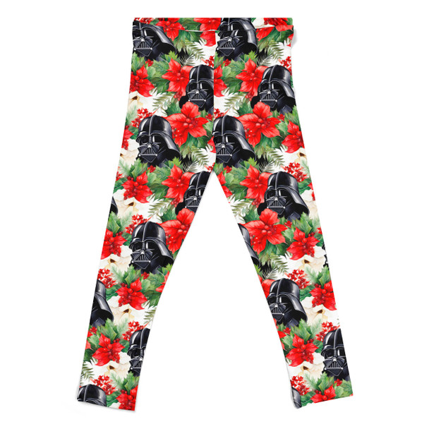 Girls' Leggings - Vader Holiday Christmas Poinsettias