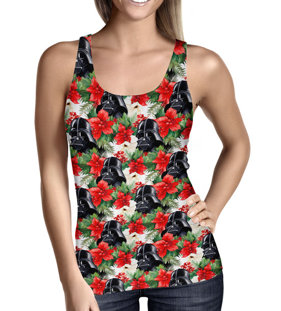 Women's Tank Top - Vader Holiday Christmas Poinsettias