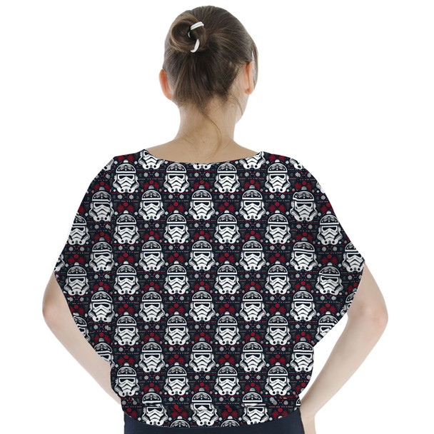 Batwing Chiffon Top - Stormtrooper Ugly Christmas Holiday Sweater