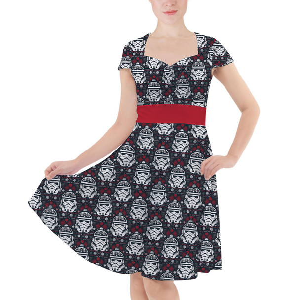 Sweetheart Midi Dress - Stormtrooper Ugly Christmas Holiday Sweater