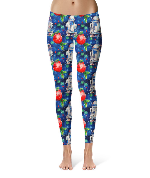 Sport Leggings - Little Blue Christmas Droid