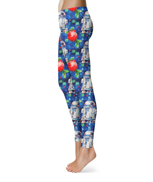 Sport Leggings - Little Blue Christmas Droid