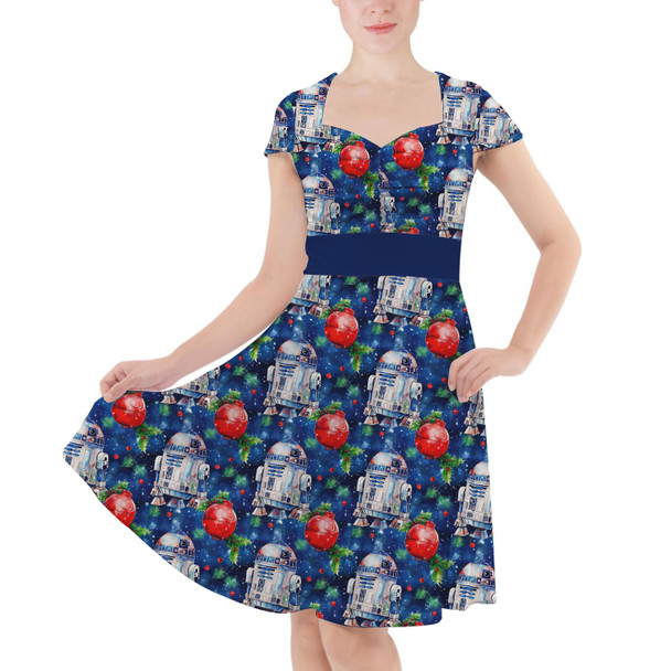 Sweetheart Midi Dress - Little Blue Christmas Droid