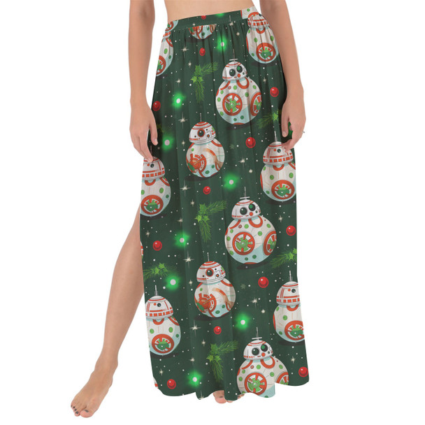 Maxi Sarong Skirt - Little Rolling Christmas Droid