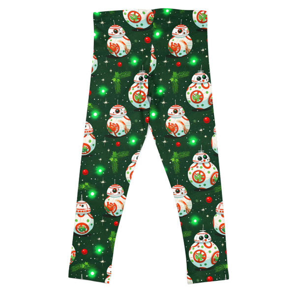 Girls' Leggings - Little Rolling Christmas Droid