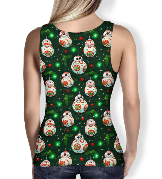 Women's Tank Top - Little Rolling Christmas Droid