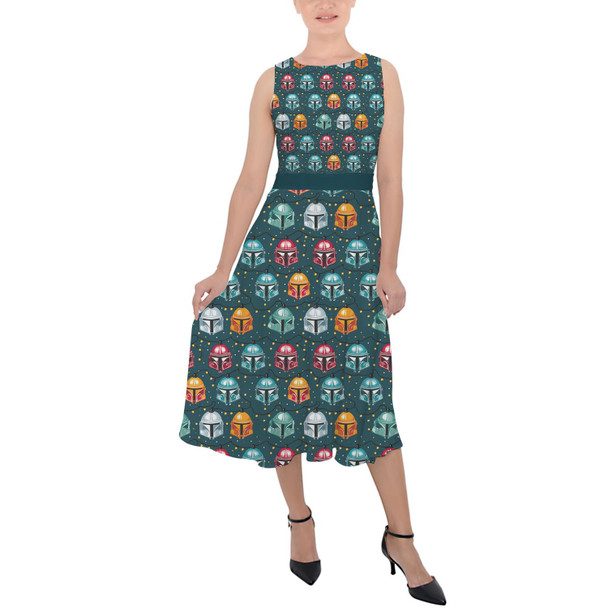 Belted Chiffon Midi Dress - Bounty Hunter Christmas Lights